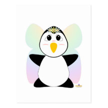 HuggableFlowerFairyPenguin Postkarten