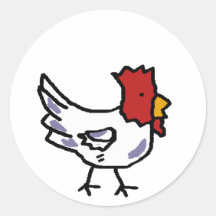 Huhn Runder Sticker