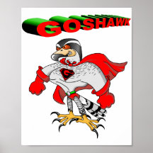 Hühnerhabicht-Cartoon Poster