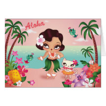 Hula Lulus Insel-Paradies - Grußkarte