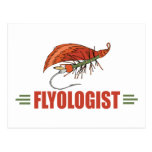 Humorvolle bindene Fliege, Fliegen-Fischen Postkarte