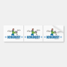Humorvoller Querland-Skifahren-Typ Auto Sticker
