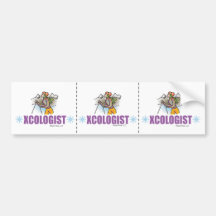 Humorvolles Cross Country-Schnee-Skifahren Autosticker