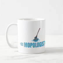Humorvolles Mopp-Wischen Kaffee Tasse