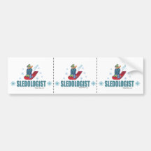Humorvolles Schnee Sledding Autosticker