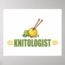 Humorvolles Stricken Poster