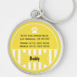 Hund-Identifikations-Umbau-Gelb Keychain Schlüsselanhänger