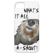 Hund "WAS IST ES ALLES A-SNOUT?" iPhone 5 Fall iPhone 5 Schutzhülle