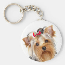 Hündchen-Porträt Keychain Yorkshires Terrier Schlüsselbänder