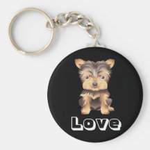 Hündchen-Schwarz-Schlüsselkette Yorkshires Terrier Schlüsselbänder