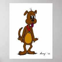 Hündchen-Toon-Druck Plakatdrucke
