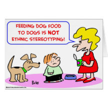 Hunde, Nahrung, ethnisch, stereotypierend Grußkarte