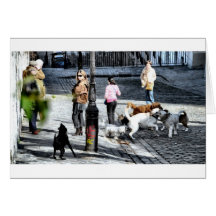 Hunde sind überall - Paris Grußkarte