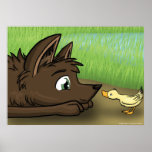 Hunde-und Enten-Plakat