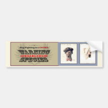 HundeFighting ist- ein Verbrechen (v2a) Autosticker