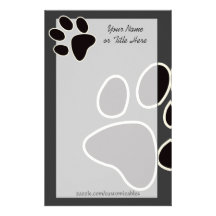 Hundetatzen-Briefpapier Individuelles Druckpapier