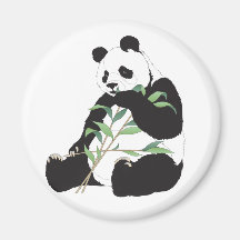 Hungriger Panda Kühlschrankmagnete