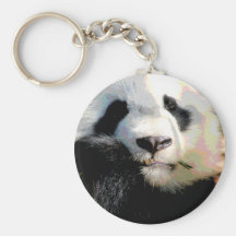 Hungriger Panda Schlüsselbänder