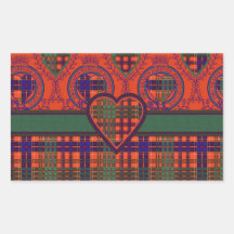 Huntly Scottish Tartan Rechteckige Aufkleber