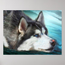 Husky-Kunst-Plakat/Druck