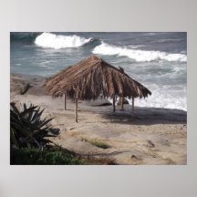 Hütte auf dem Strand Plakatdrucke