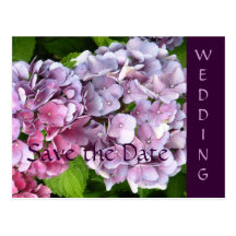 Hydrangea, der Save the Date Postkarte Wedding ist