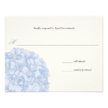 Hydrangea-Hochzeits-Antwort Individuelle Einladung