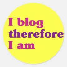 I Blog deshalb bin ich Runde Sticker