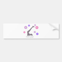 I cooler Entwurf des Liebe-Yoga! Autosticker