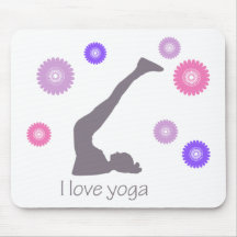 I cooler Entwurf des Liebe-Yoga! Mousepad