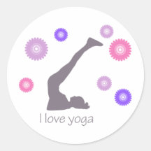 I cooler Entwurf des Liebe-Yoga! Sticker