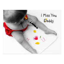 I Fräulein You Daddy I Love Sie Vati mit rotem Her Postkarte