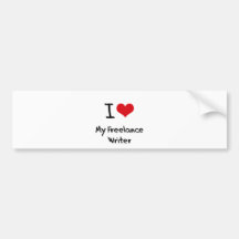 I heart My Freelance Writer Bumper Stickers