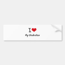 I heart My Gladiator Bumper Stickers