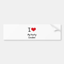 I heart My Party Leader Bumper Stickers