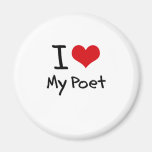 I heart My Poet Fridge Magnet