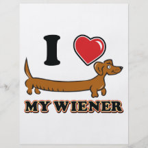 I-HEART-MY-WEINER FLYER DRUCK