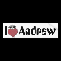 I Herz-Andrew-alien autoaufkleber