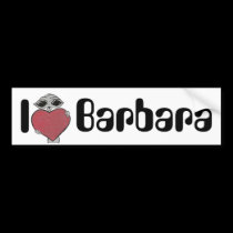 I Herz-Barbara-alien autoaufkleber