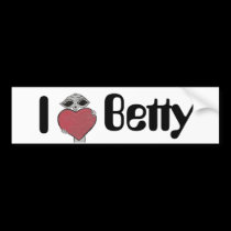 I Herz-Betty-alien autoaufkleber