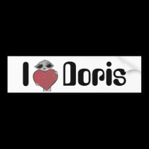 I Herz Doris alien autoaufkleber