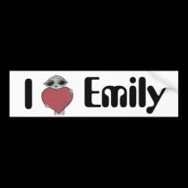I Herz-Emily-alien autoaufkleber