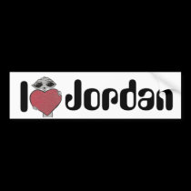 I Herz-Jordanien-alien autoaufkleber