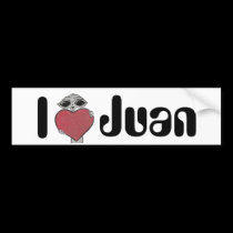 I Herz-Juan-alien autoaufkleber