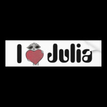 I Herz-Julia-alien autoaufkleber