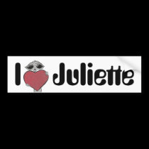 I Herz-Juliette-alien autoaufkleber