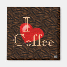 I Herz-Kaffee-Magnet Kühlschrankmagnete