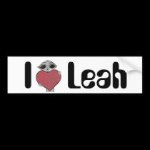 I Herz-Leah-alien autoaufkleber