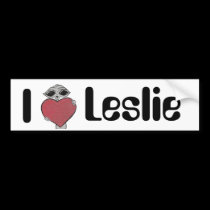 I Herz-Leslie-alien autoaufkleber