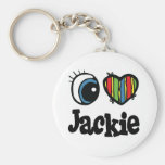 I Herz (Liebe) Jackie Schlüsselbänder